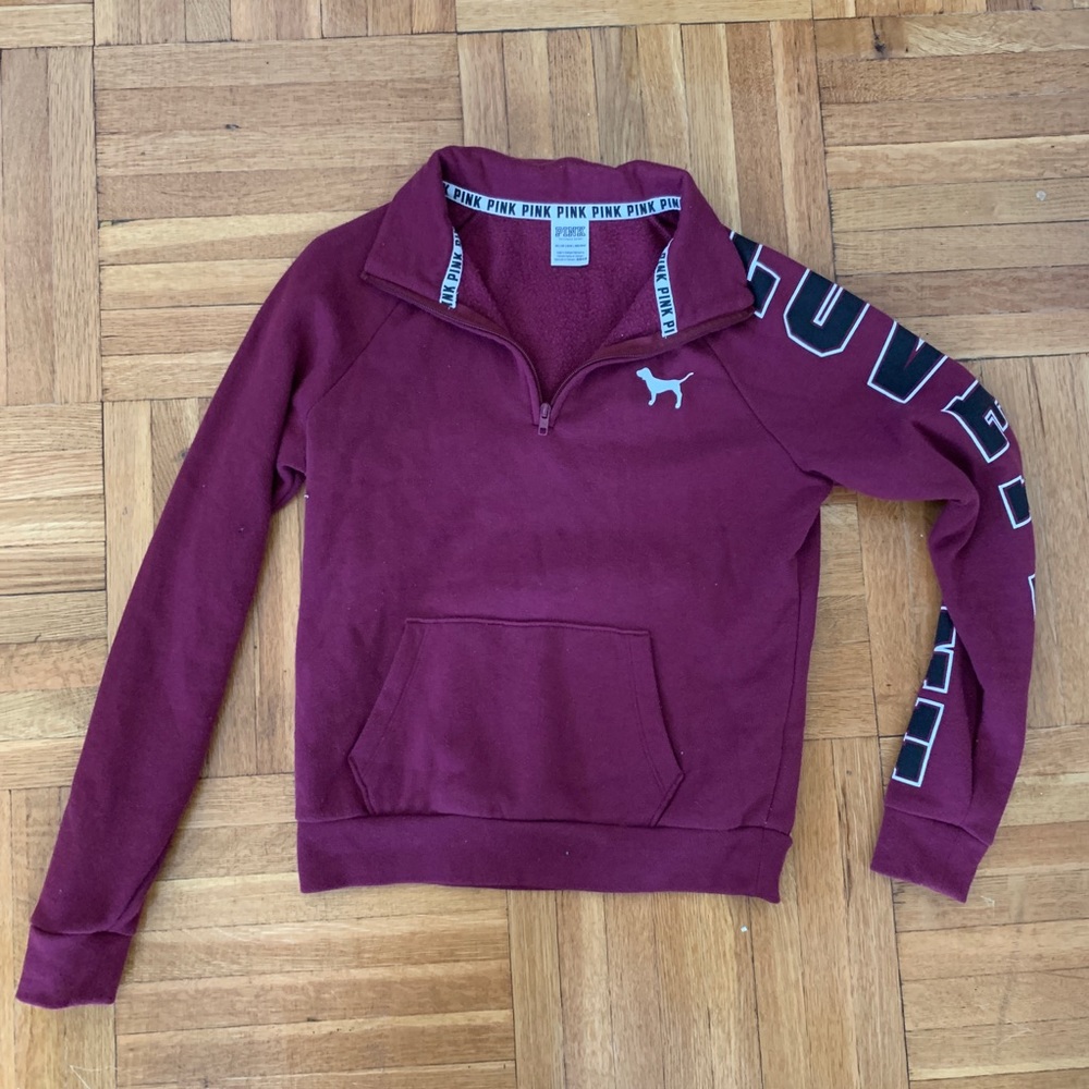 women’s VS PINK burgundy sweater